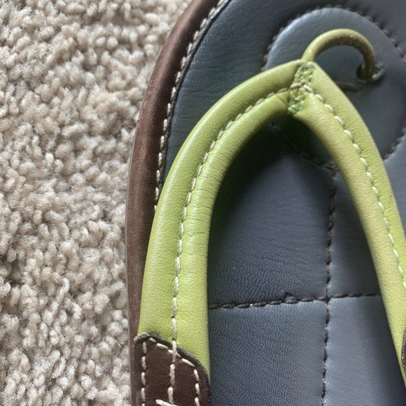 Prada T-strap thong leather sandal lime green - Picture 3 of 9